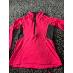 Under Armour Womens ColdGear Quarter Zip Pullover Pink Thumbholes Small SM